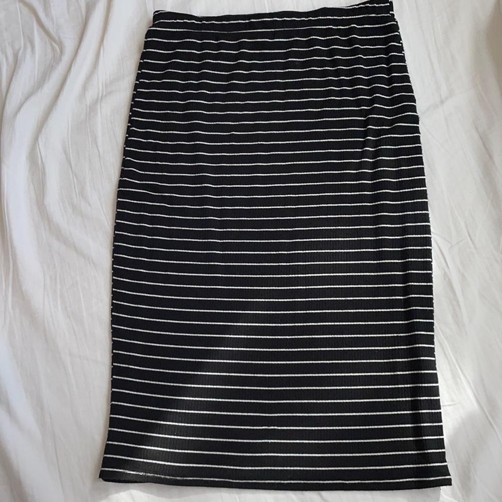 Striped Bodycon Pencil Skirt